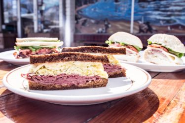 Sandwhiches on plates
